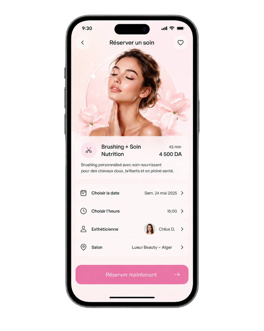 Réserver un soin dans l’application My beauty