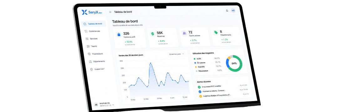 Tableau de bord statistique SeryX