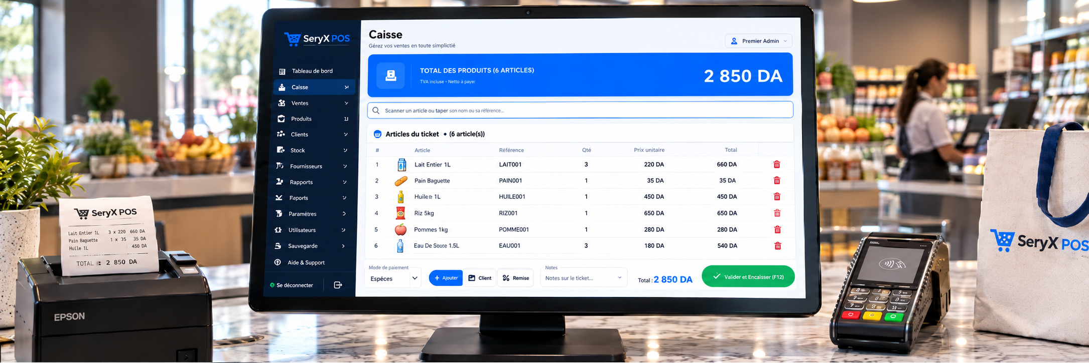 SeryX POS in a retail environment