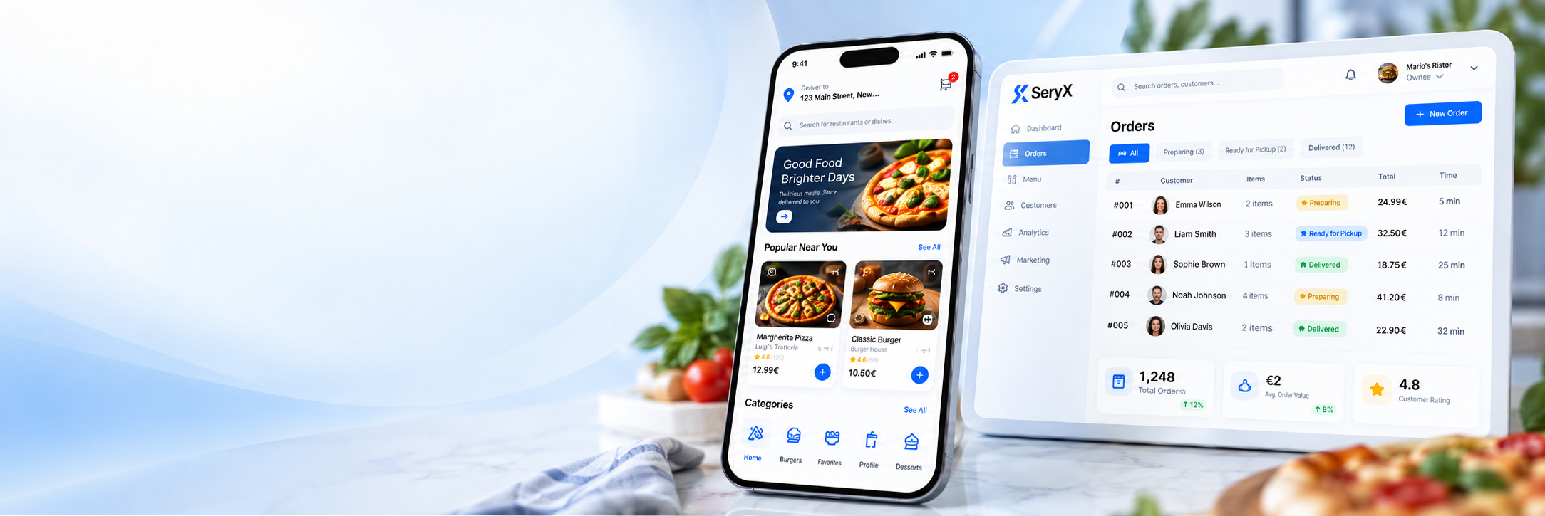 Restaurant mobile application and dashboard