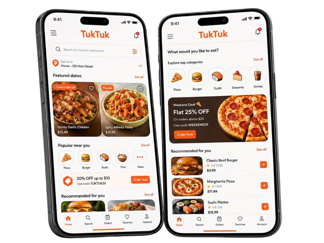 Aperçu de l’application Restaurant