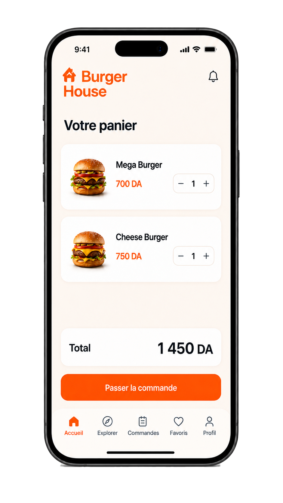 Écran Panier